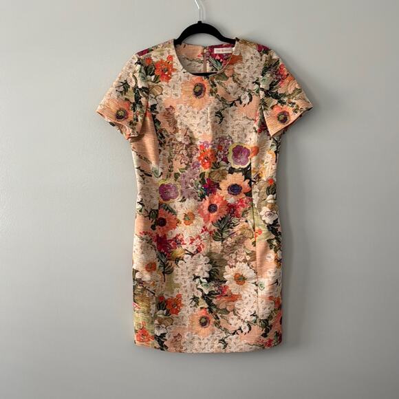Tory Burch Dresses & Skirts - Tory Burch Kaley Tweed Floral Dress Size 10 Lux Easter Spring